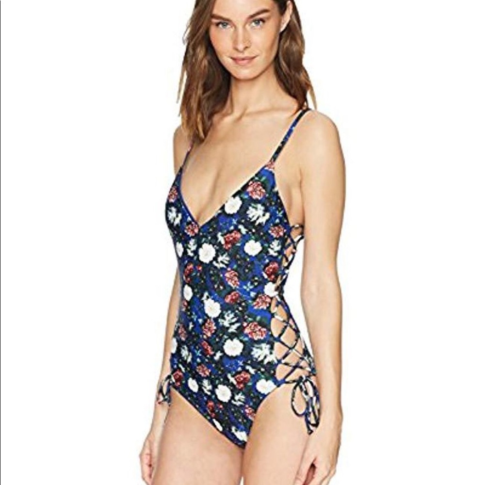 Rachel Rachel Roy Lace-Up One-Piece Swimsuit - Picture 2 of 6